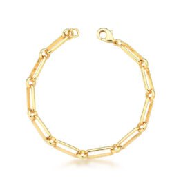 Pulseira Elos Longos Banho de Ouro 18K